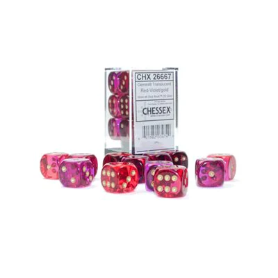 Chessex: Gemini Translucent Red-Violet/Gold
