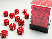 Chessex: Opaque 12mm Red / White (36)