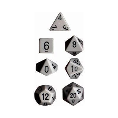 Chessex: Opaque 7Pc Dark Grey/Black