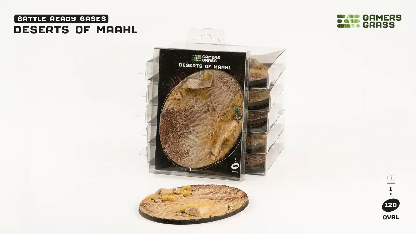 Gamer Grass: Deserts of Maahl Bases, Oval 120 mm