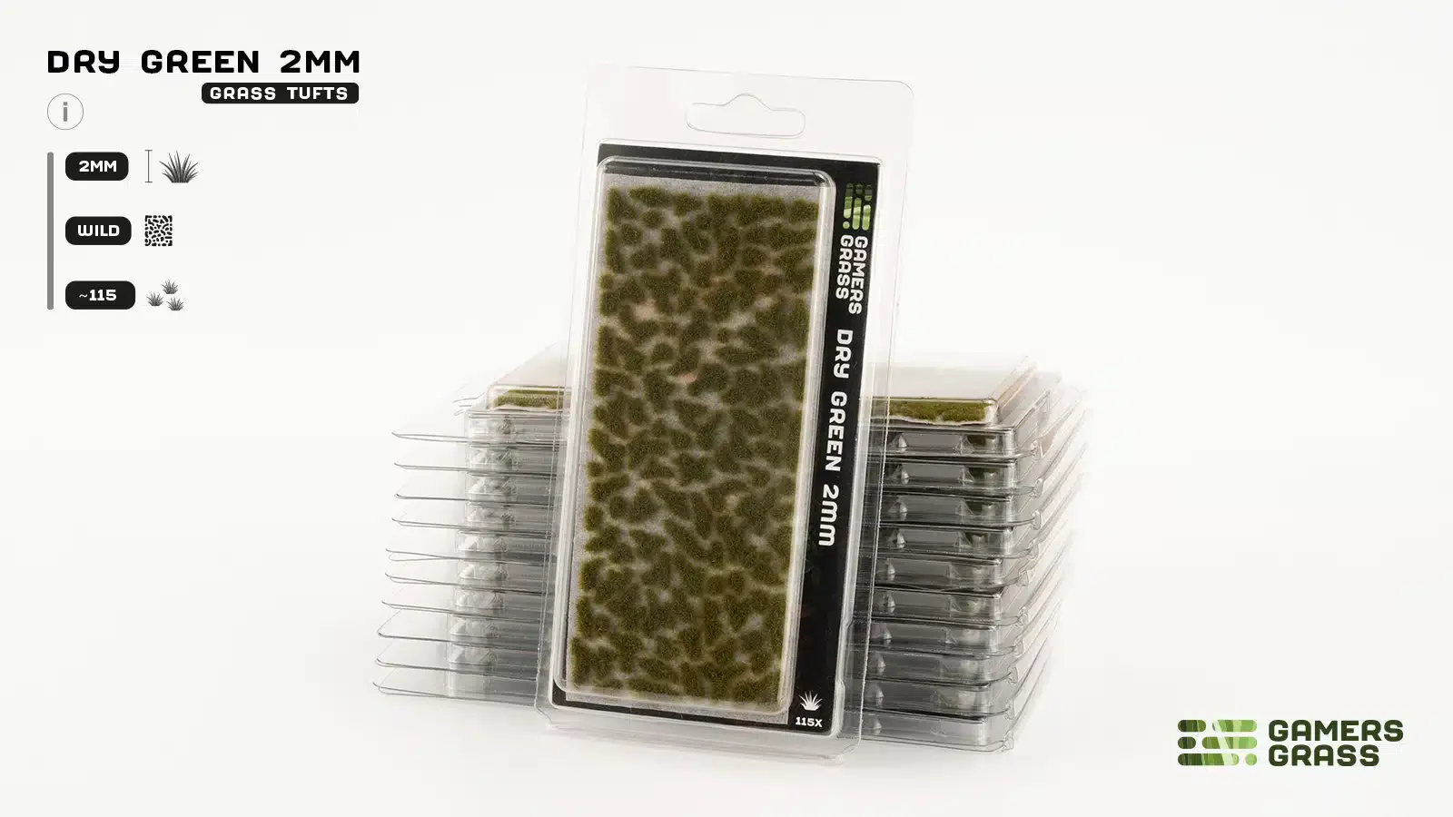 Gamer Grass: Dry Green Grass Tufts 2mm