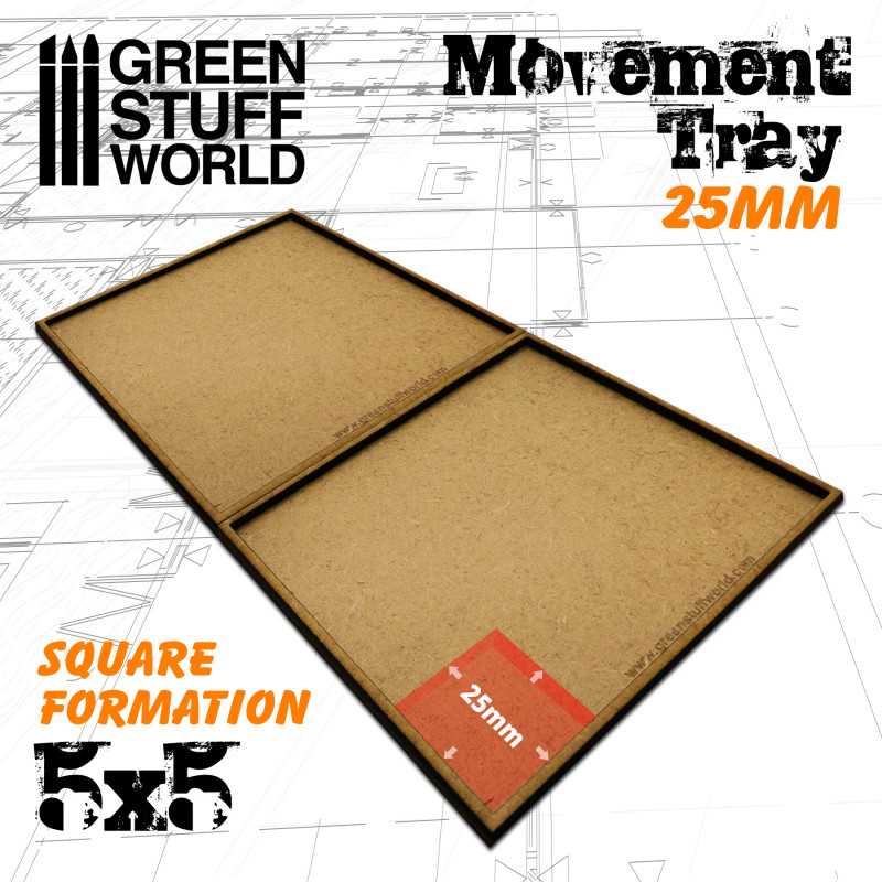 Green Stuff World: MDF Movement Trays 125x125 25mm 5x5