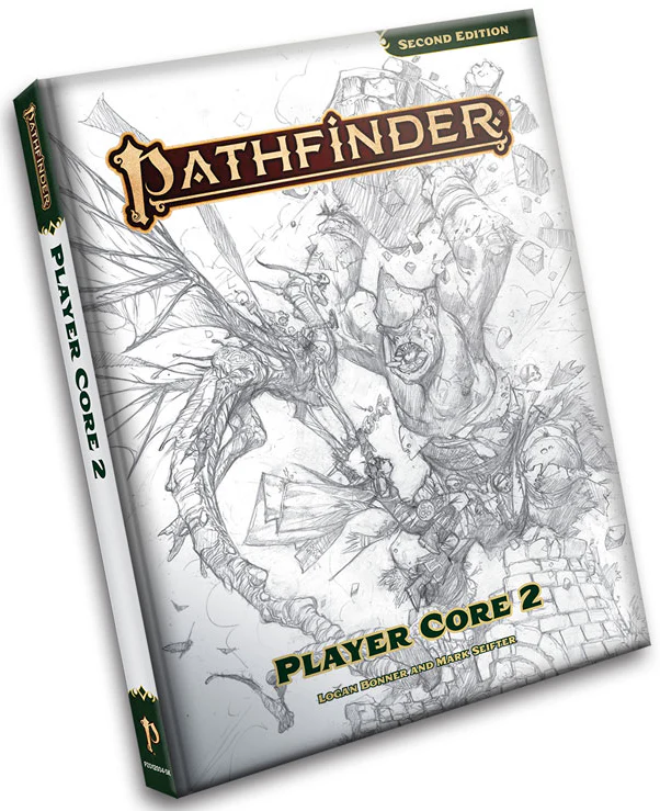 Pathfinder: 2E Remastered Player Core 2 Sketch Cover