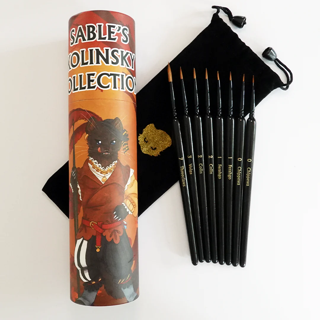 Sable's Kolinsky Brush Set