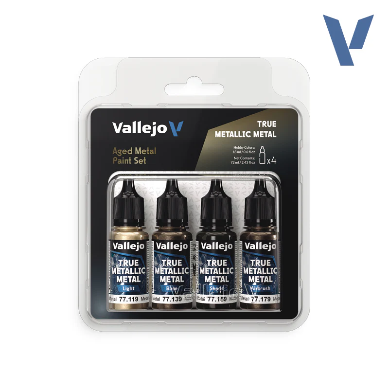 Vallejo True Metallic Metal: Aged Metal Set